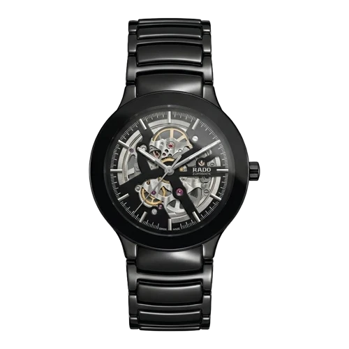 رادو ساعة رجالية – أسود / أسود هيكلي / سوار معدني (قرص هيكلي)